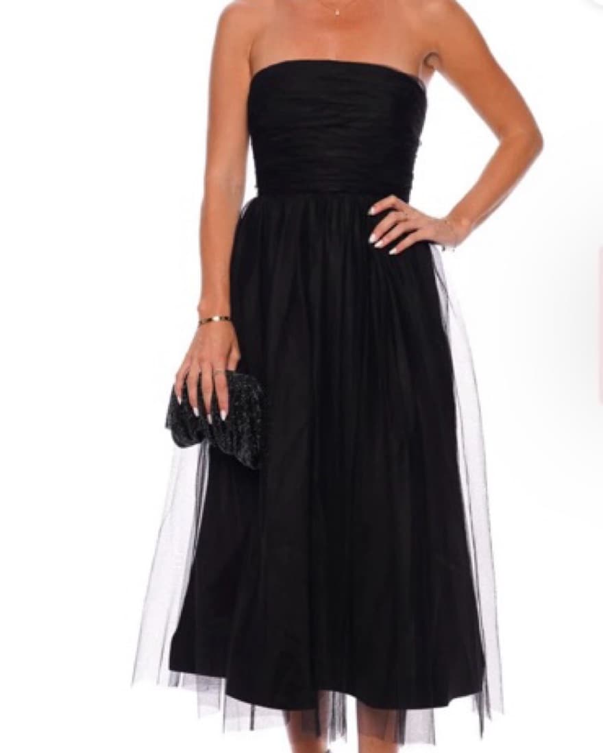 zimmermann black strapless midi dress - Image 3