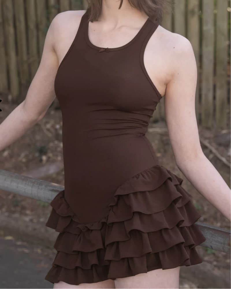 My Mum Made It Frill Tank Dress - Image 1