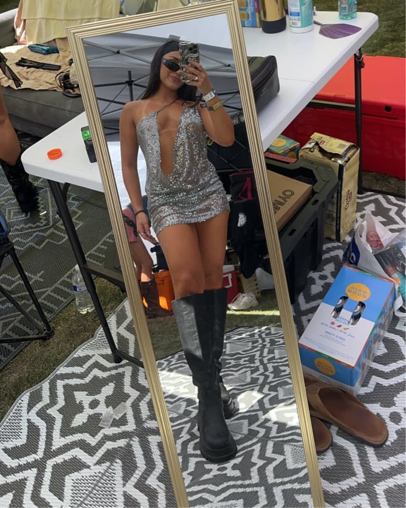 Jaded London Silver Vixen Dress - Image 2