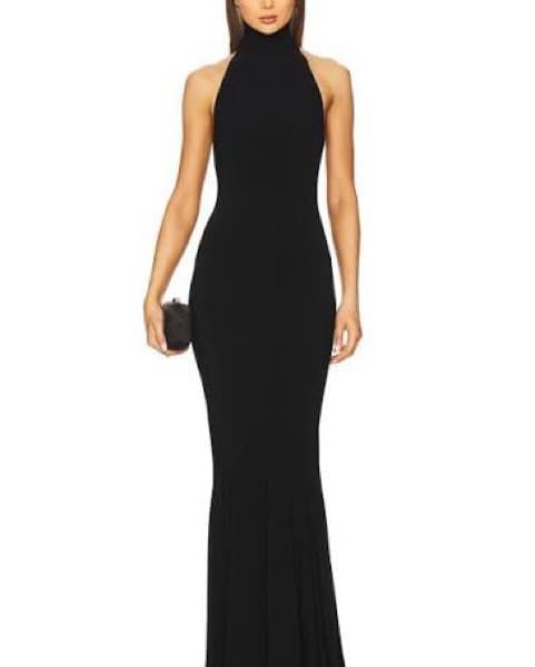 Norma Kamali Fishtail High Neck Gown - Image 1