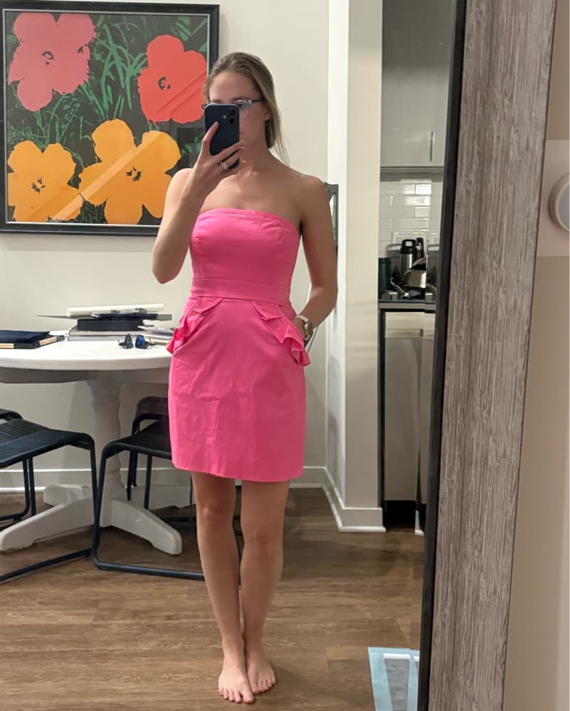 Vibrant Strapless J.Crew Dress - Image 1