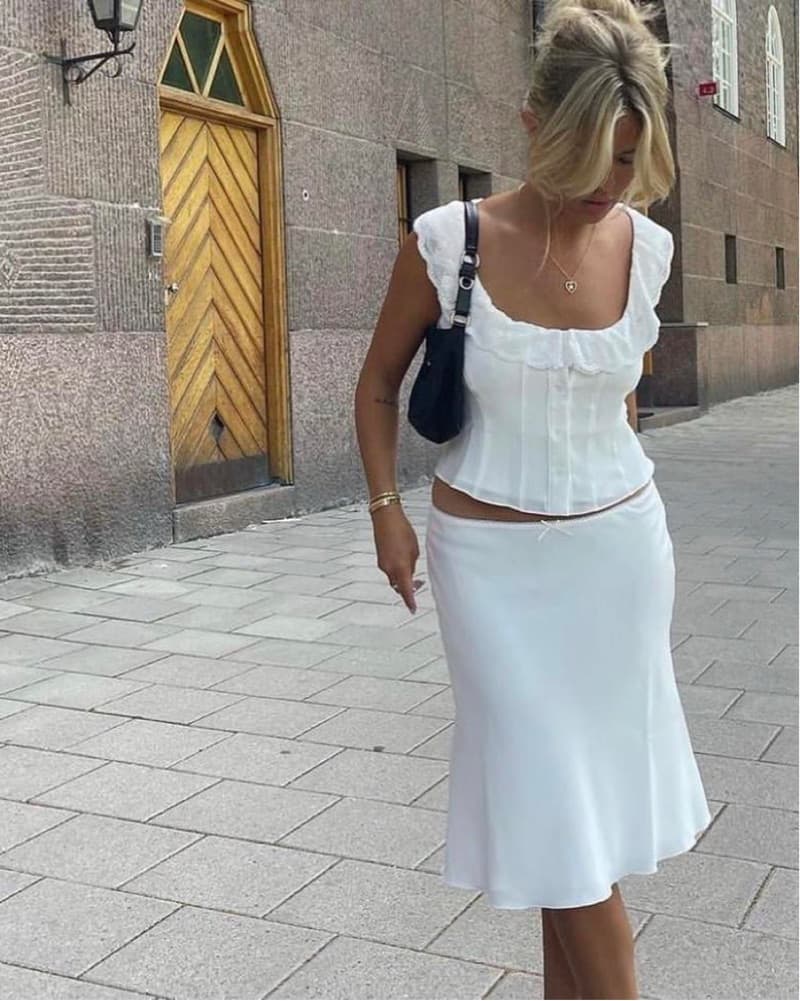 Guizio - Paloma Skirt In White - Image 1