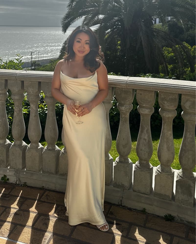 Jenny Yoo Butter Yellow Satin Dress  - Image 2