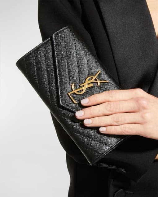 Sleek YSL Quilted Leather Wallet - Image 5