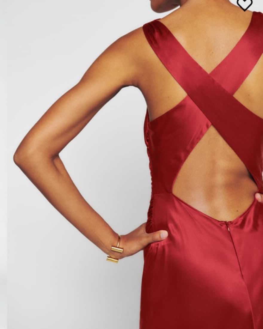 Reformation Casette Silk Dress - Image 3