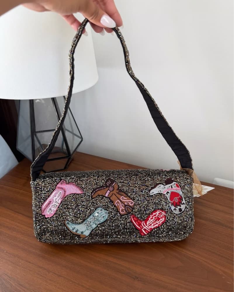 Dazzling Embellished Clutch with Cowgirl Flair - Image 3