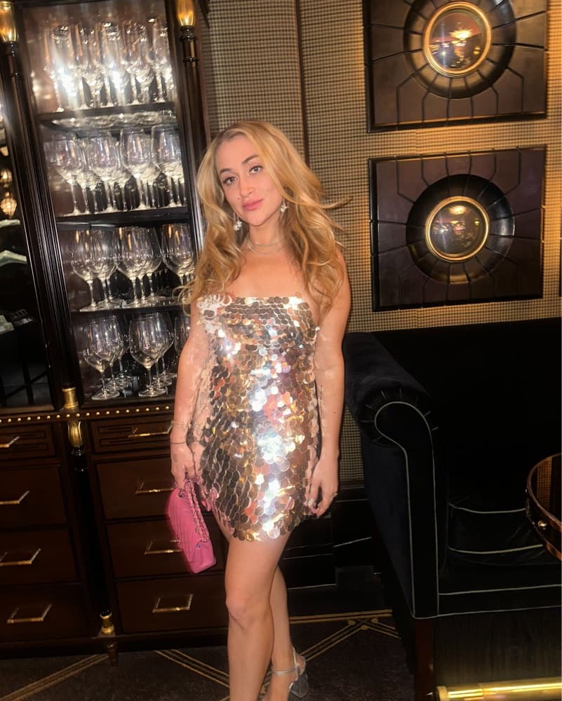 Retrofete Silver Sequin Dress  - Image 1