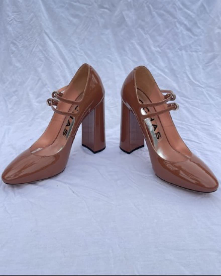 Rochas Nude Mary Jane Heels - Image 2