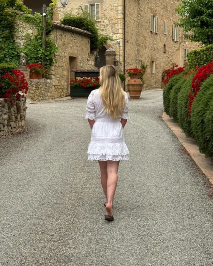 Temptation Positano White Eyelet Dress - Image 4