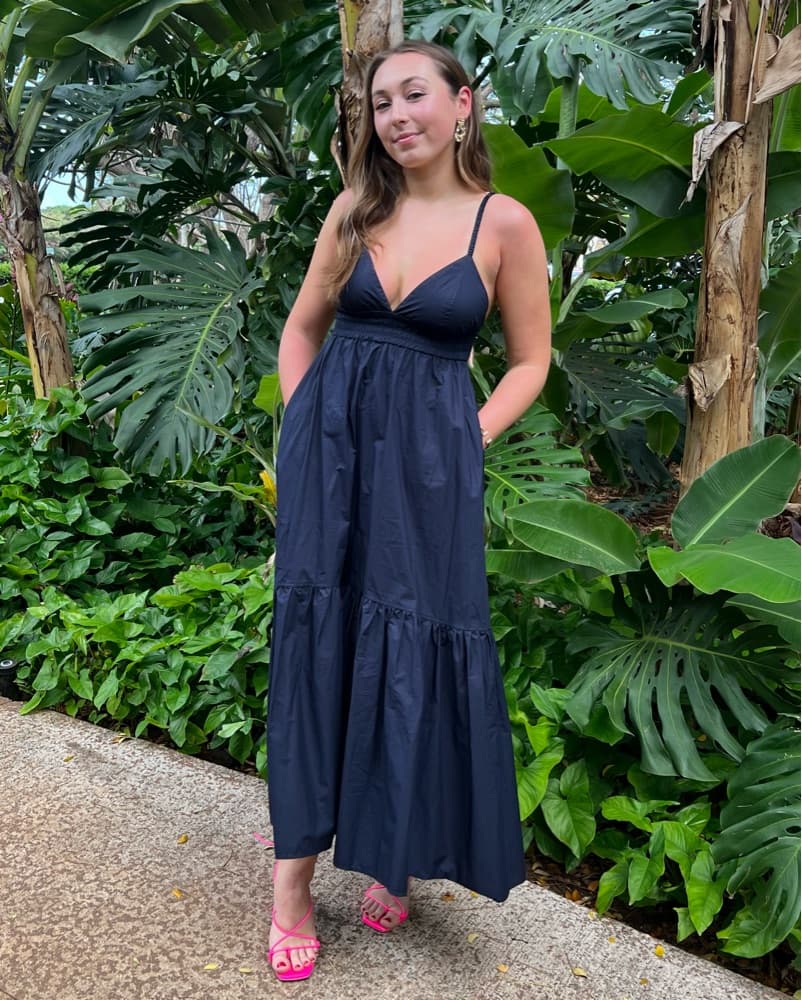 ALC Navy Maxi Dress - Image 4