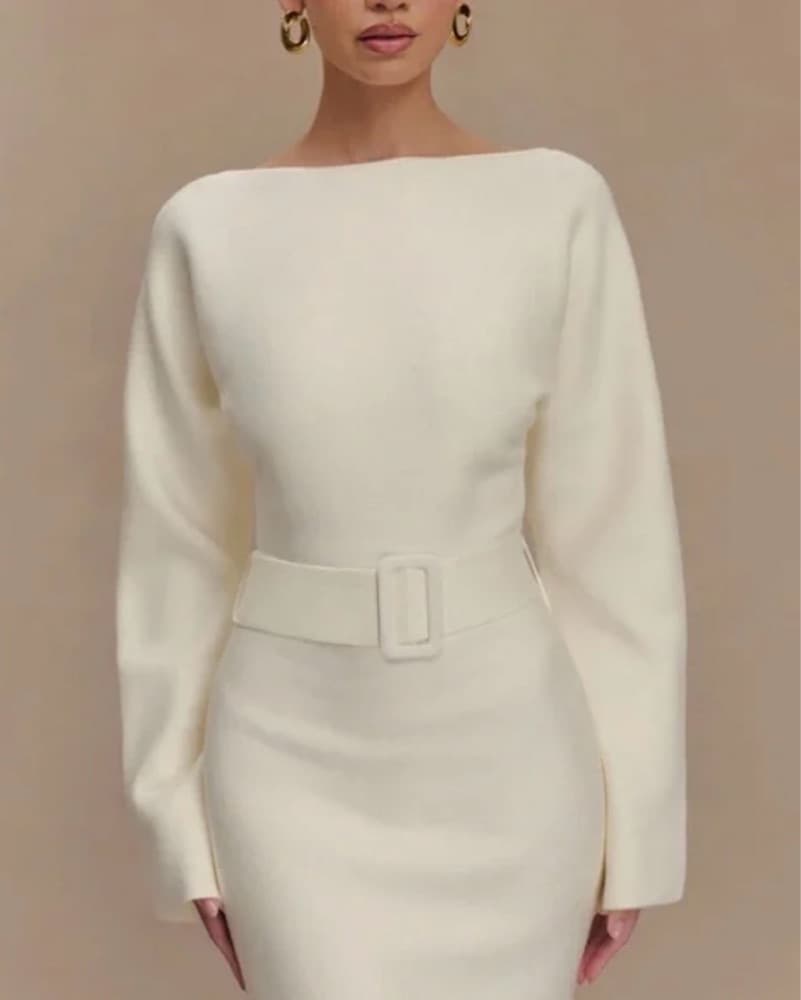 Cream/White Meshki Kassie Dress - Image 3