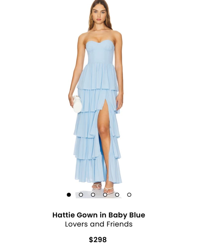 Lovers And Friends Blue Ruffle Dress - Image 2