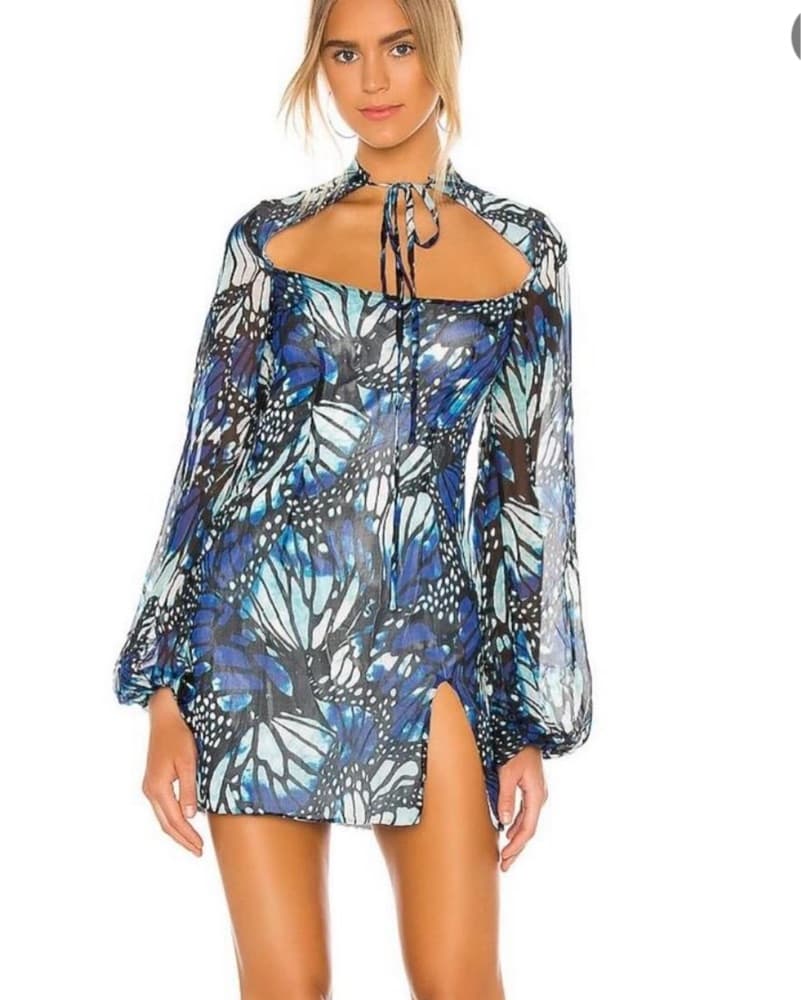 Kim Shui Butterfly Print Mini Dress - Image 1