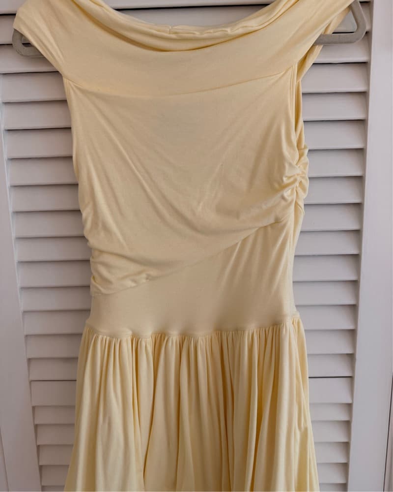Runaway the Label Ruched Yellow Dress - Image 5