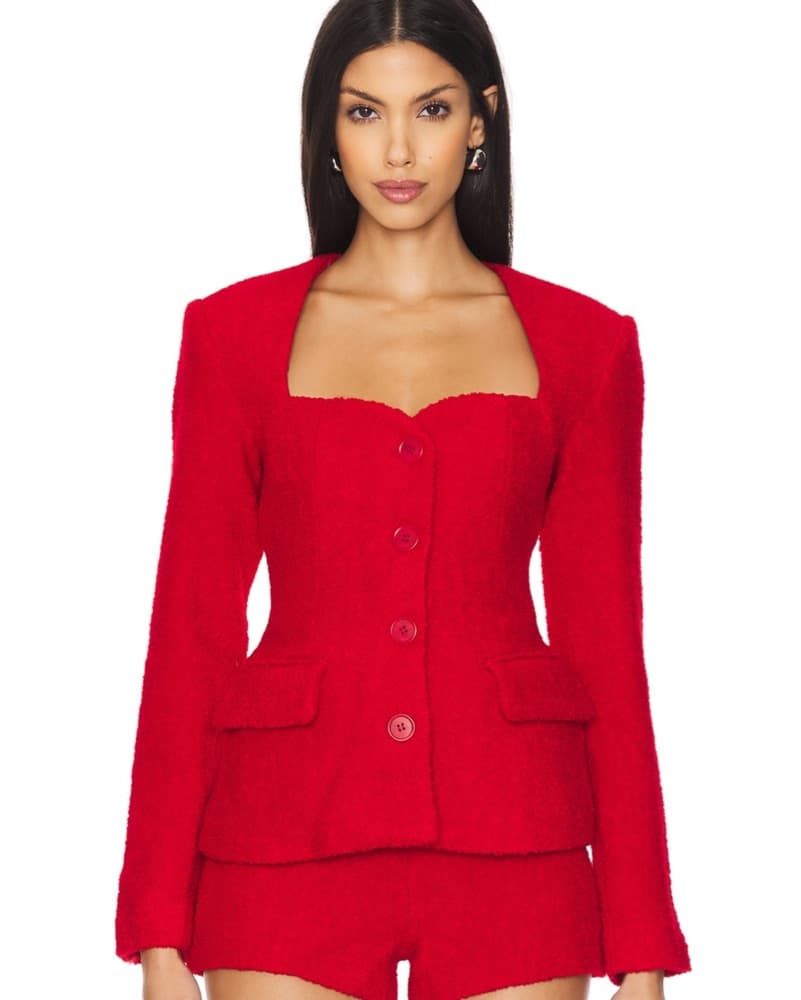  Red Revolve Structured Blazer  - Image 1