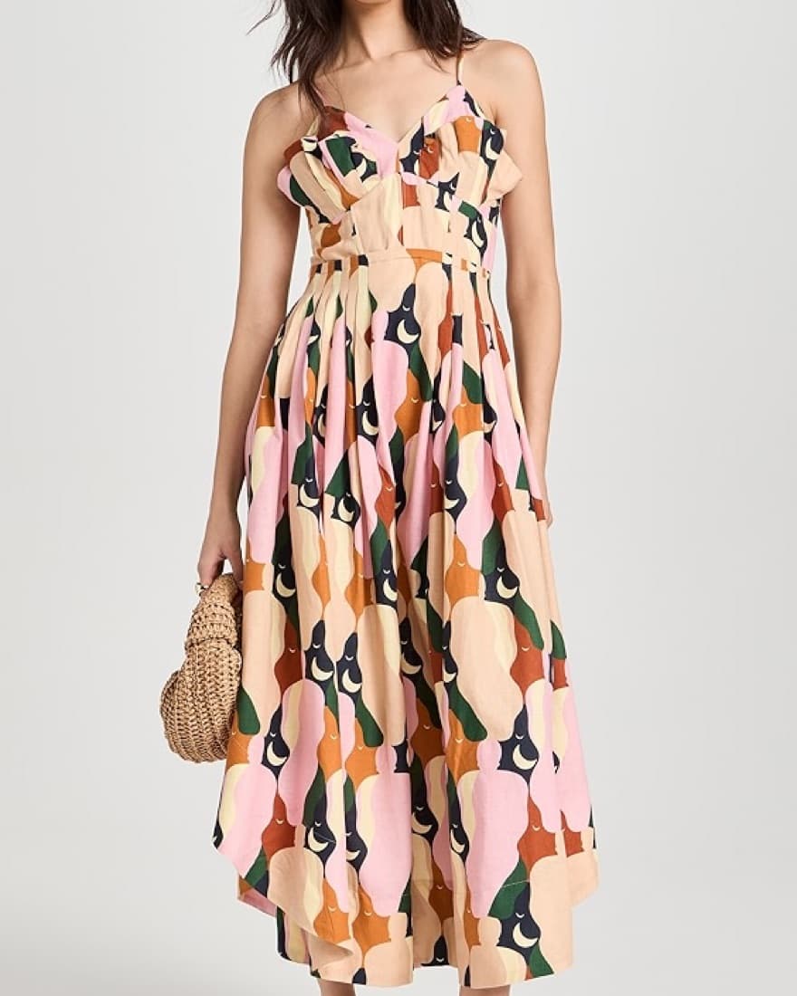 Farm Rio The Kiss Multicolor Midi Dress - Image 3