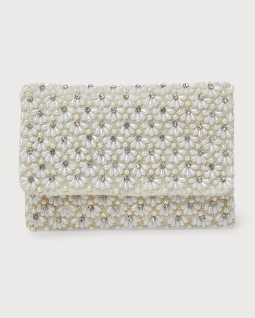 Lulus Ivory Pearl Embellished Clutch - Image 3