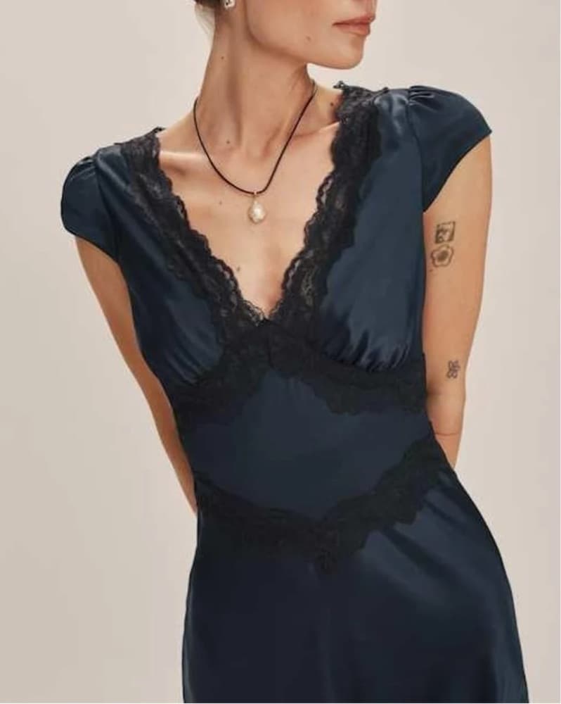Reformation Satin Dress - Image 2