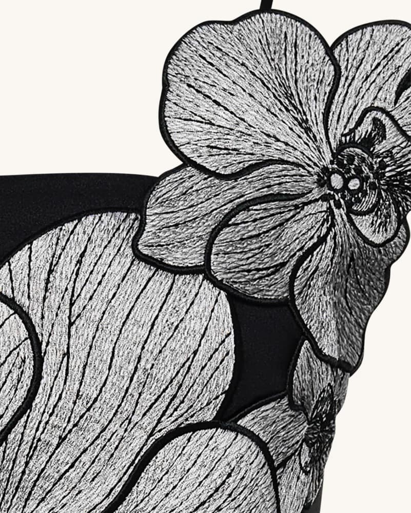 JW Pei Orchid Appliqué Mini Flower Dress - Image 2