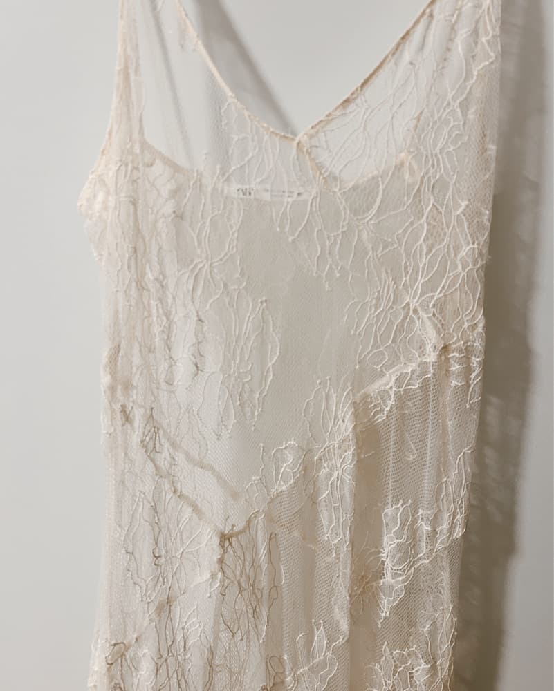 Zara Asymmetrical Lace Dress - Image 3