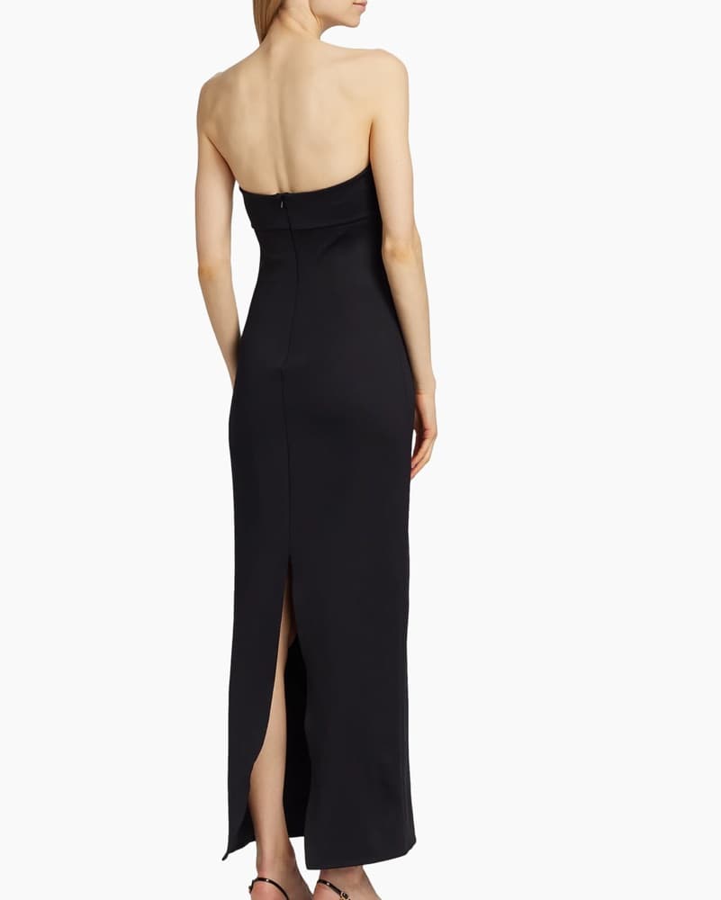 Elegant Strapless Black Maxi Dress - Image 4