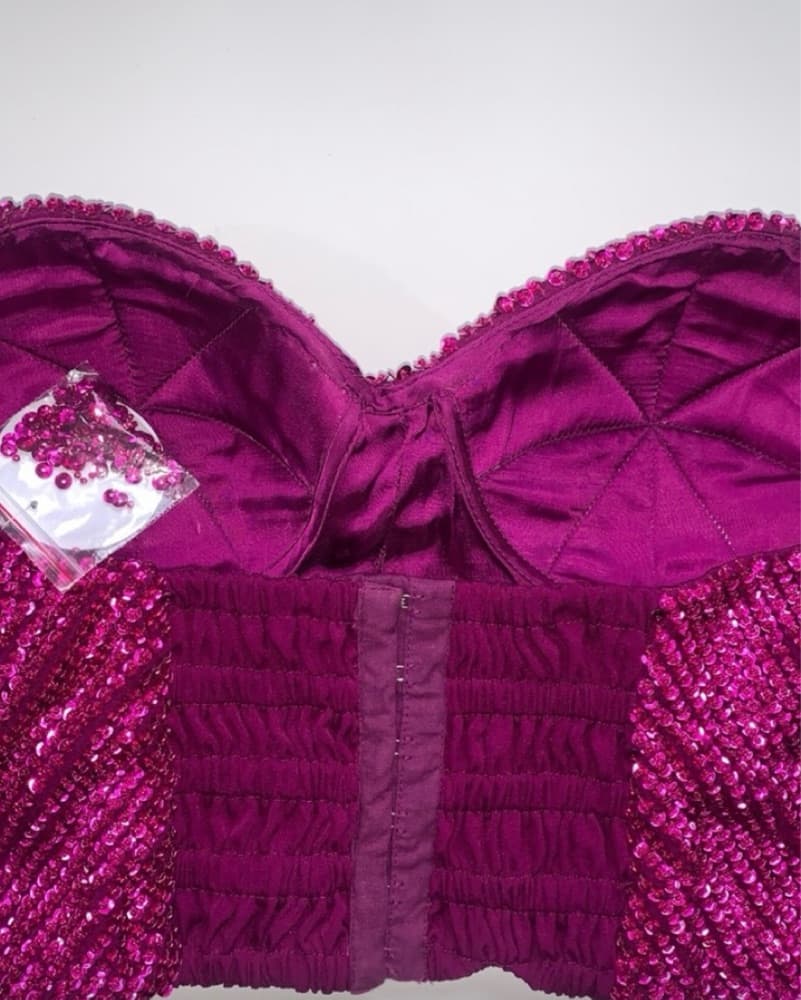 Retrofete Katie Bustier In Magenta - Image 5