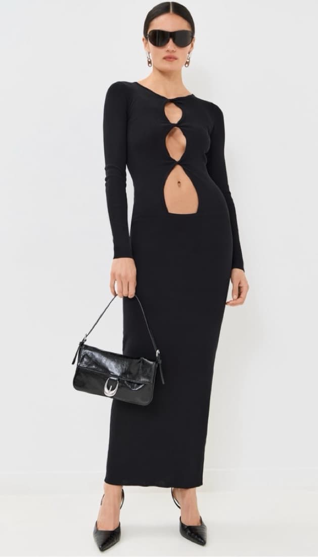 LIONESS Cutout Black Maxi DreSS - Image 1