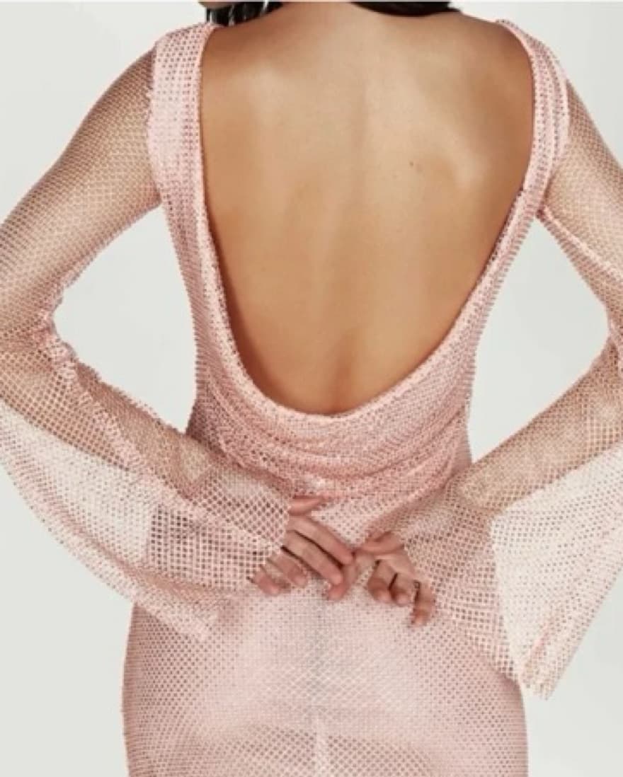 Pink Sparkle mini dress - Image 3