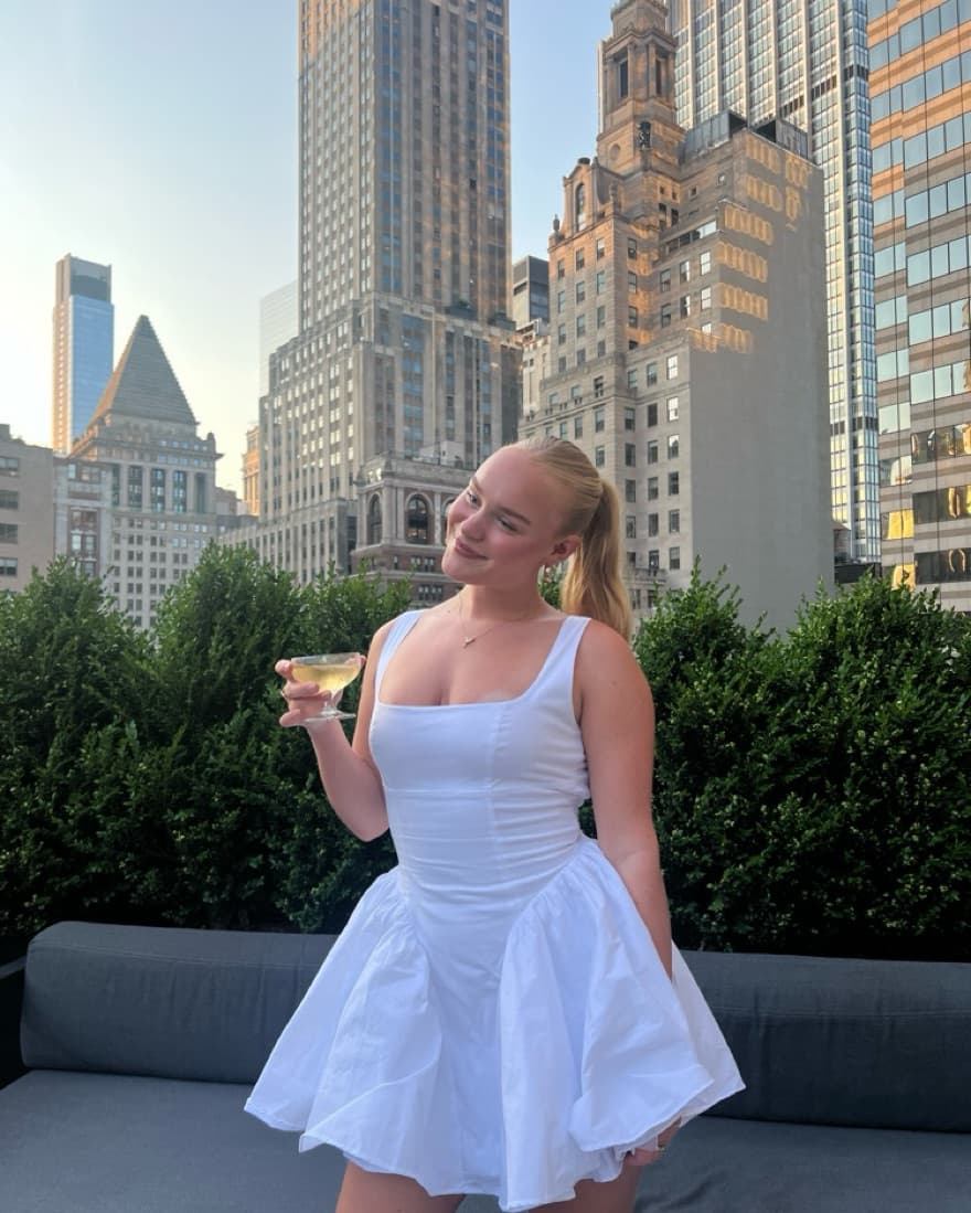 White Fit and Flare Dress  - Image 1