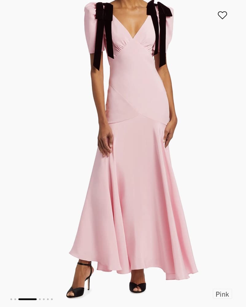 Rodarte Silk Bow Gown Pink - Image 2