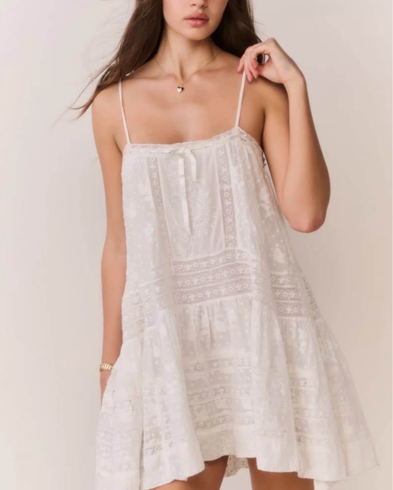 Cotton Lace Babydoll Dress - Image 3