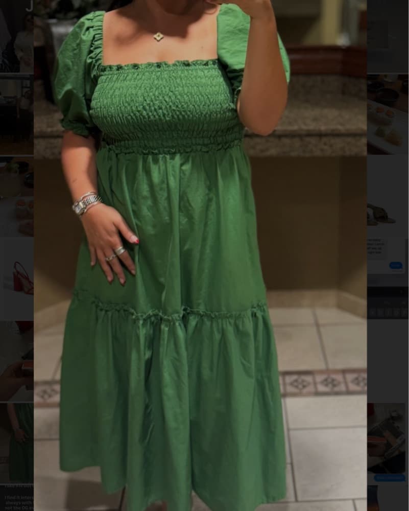 Abercrombie  Green Midi Dress - Image 1