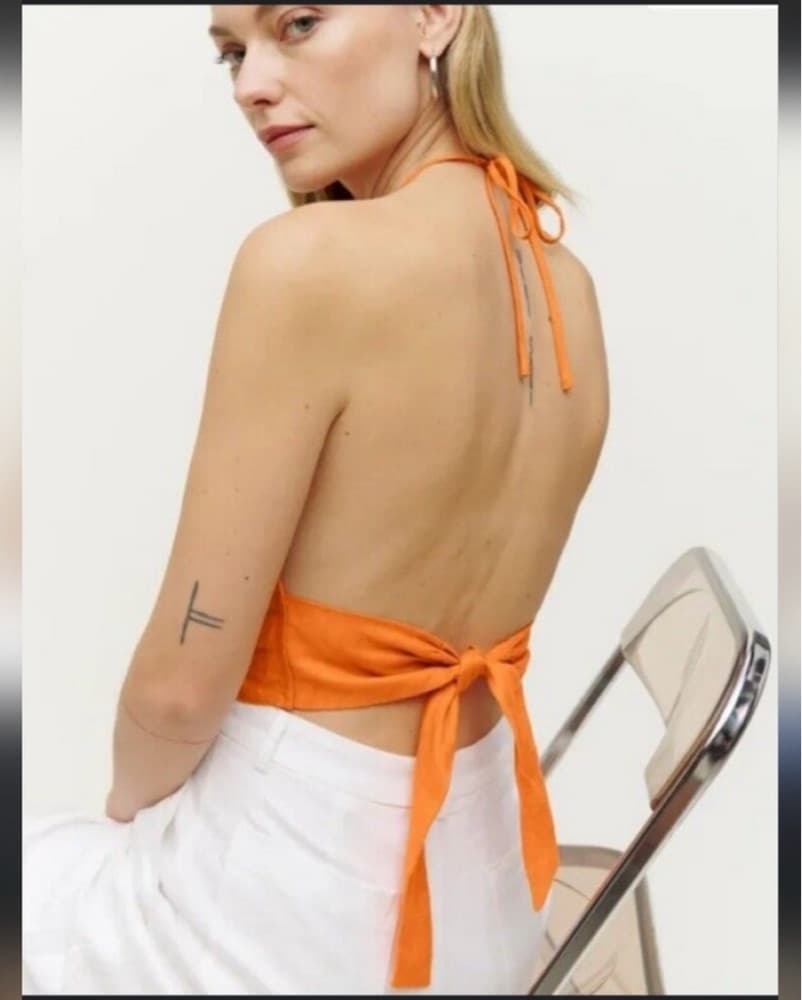 Orange Reformation Halter Top - Image 2