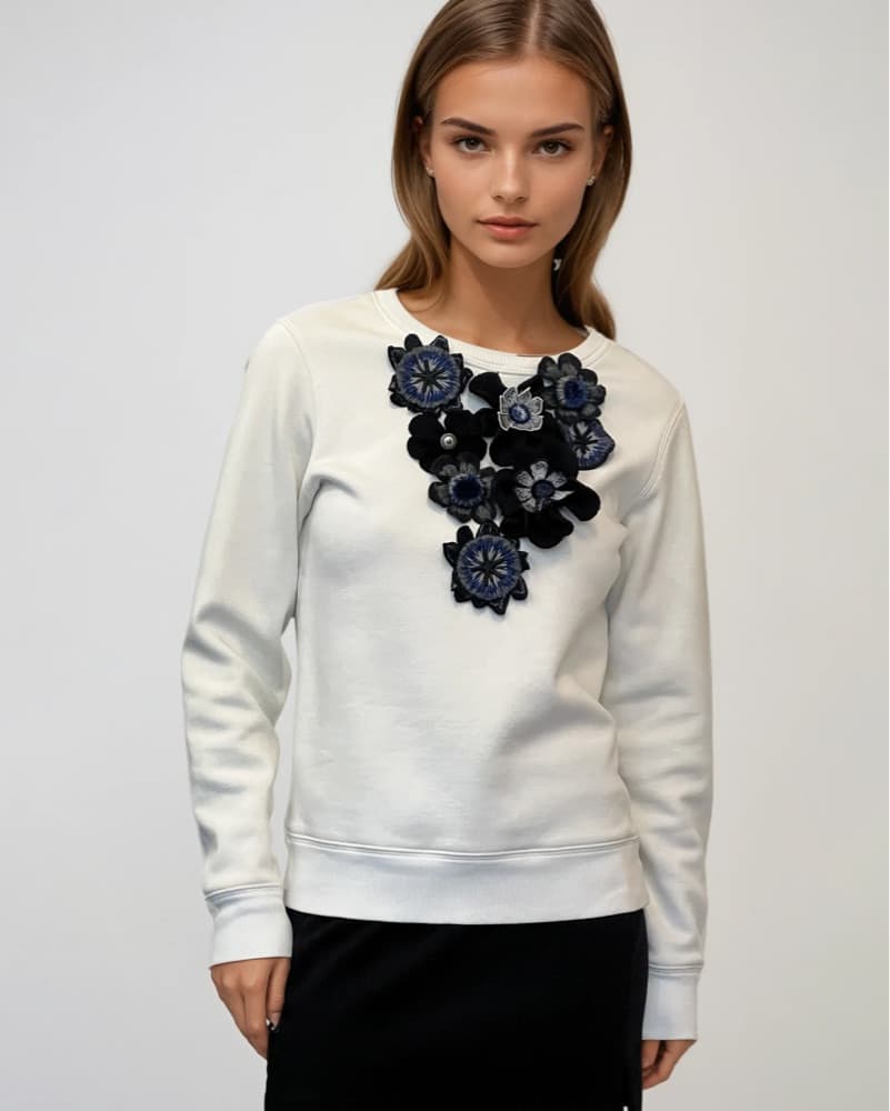 Chanel Flower Crewneck - Image 1
