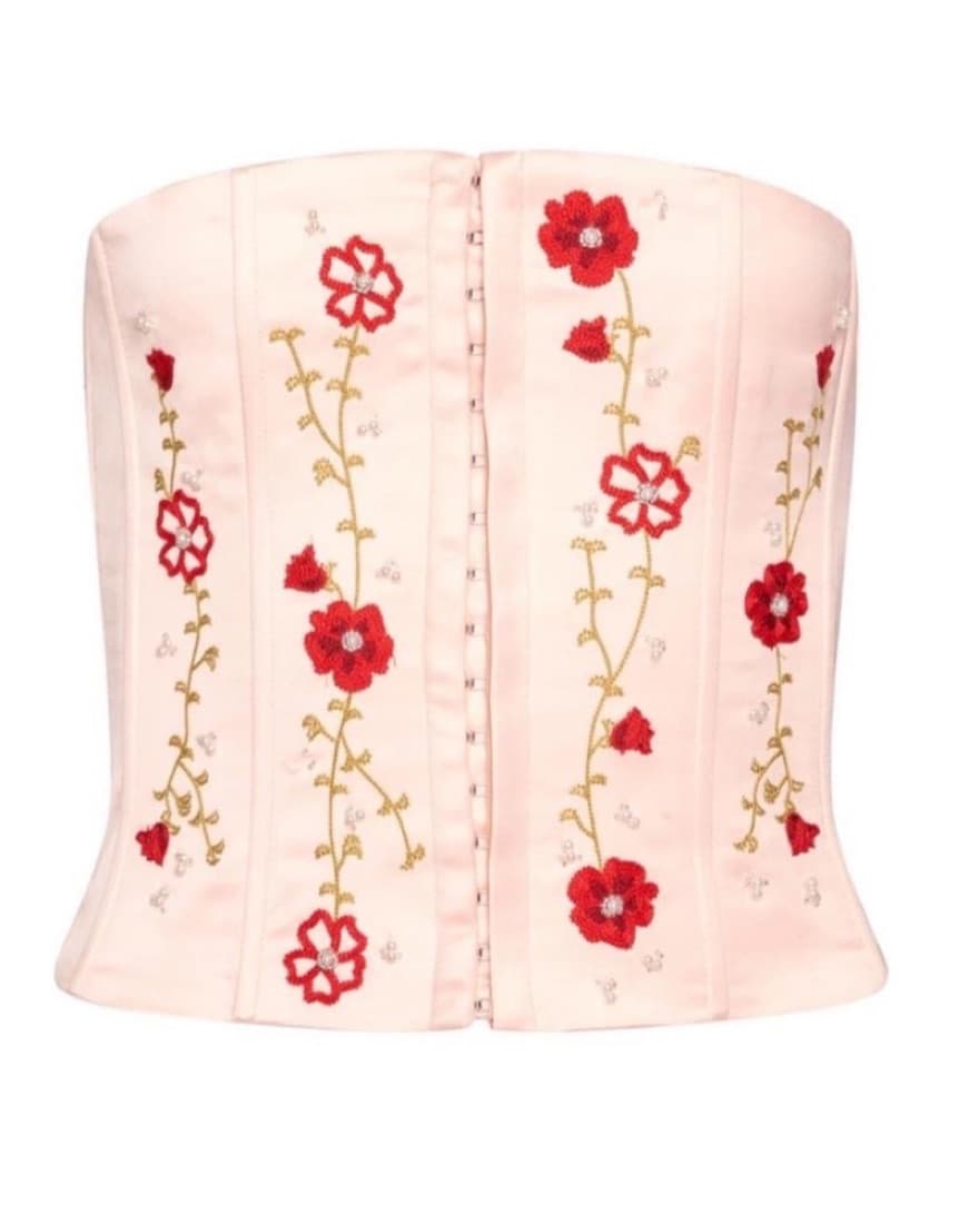 Danielle Guizio Meadows Corset Pink M - Image 3