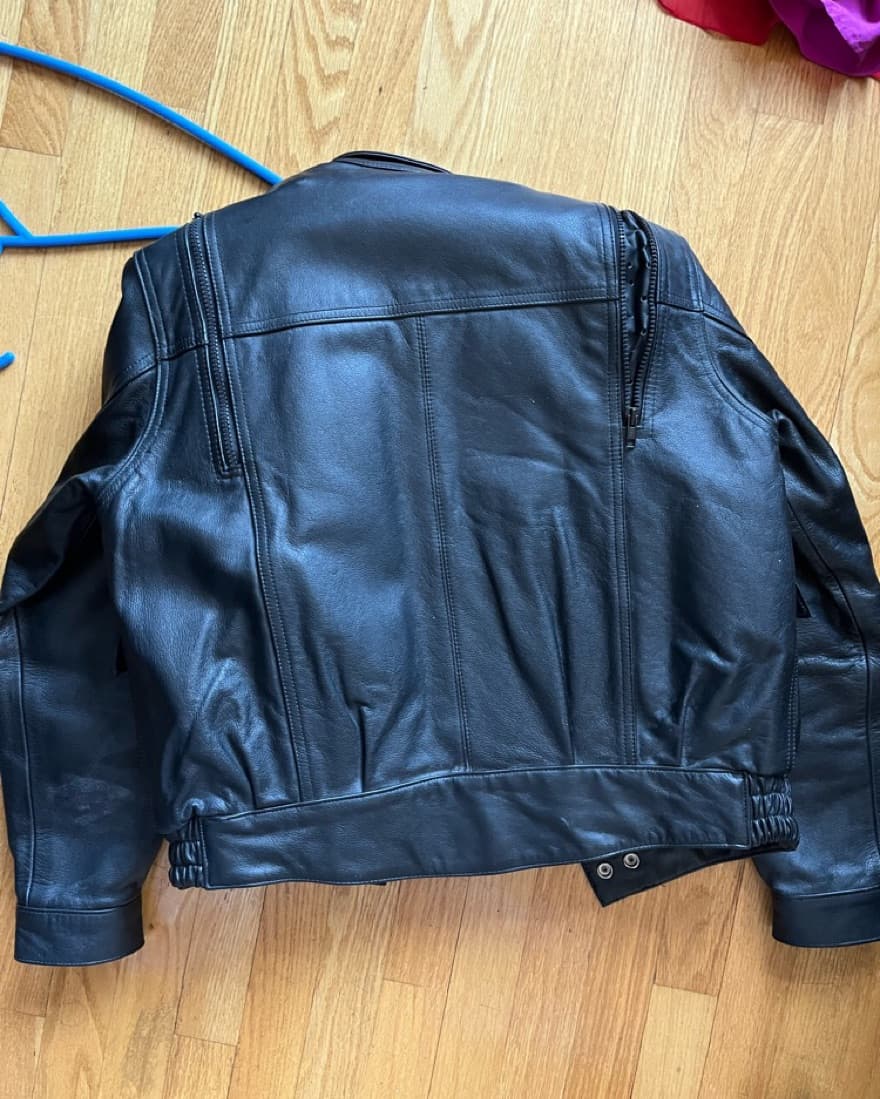 Leather Heavy Weight Bomber Jacket  - Image 4