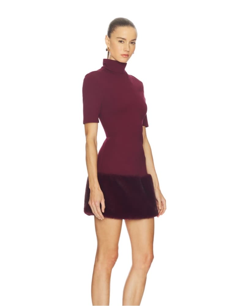 Isadora Mini Dress In Burgandy - Image 2