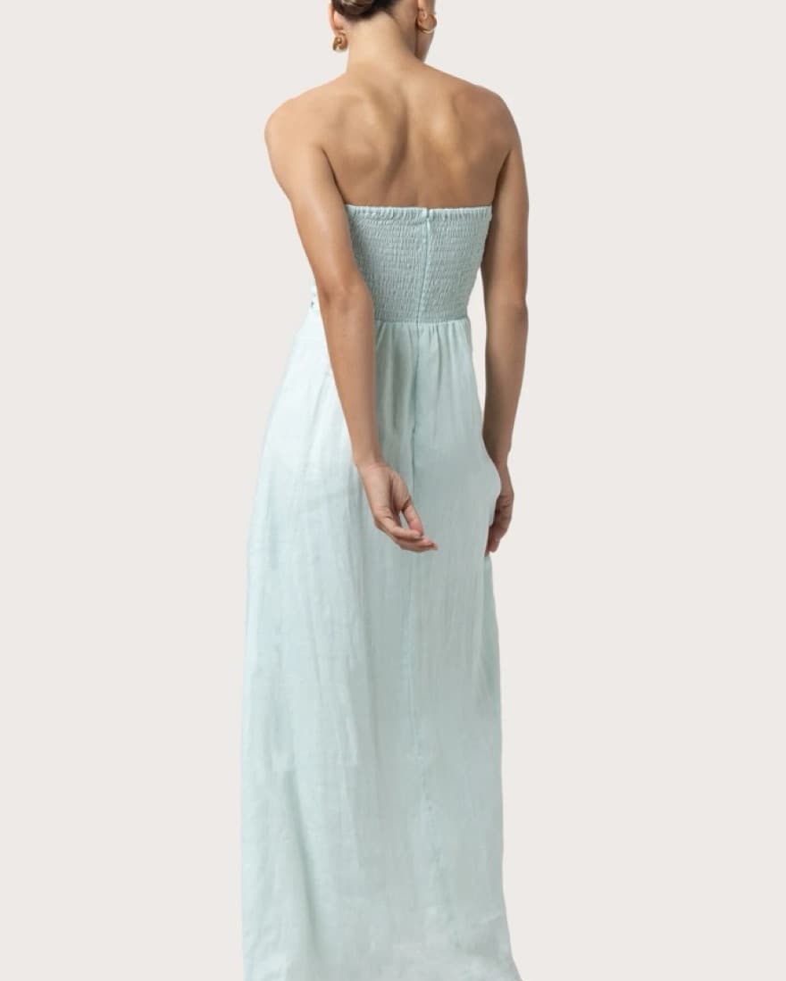 Mint Green Twist-Front Maxi Dress - Image 2