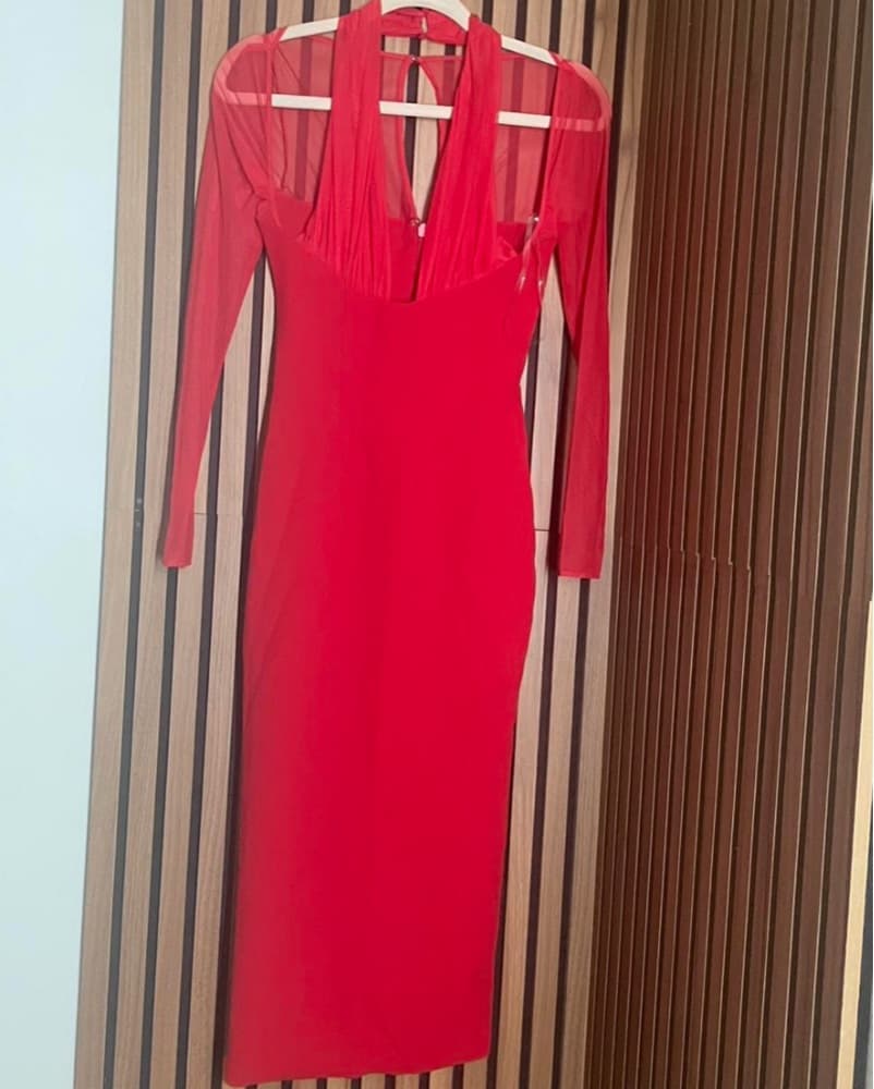 House Of Cb Corset Red Midi Dress - Image 3