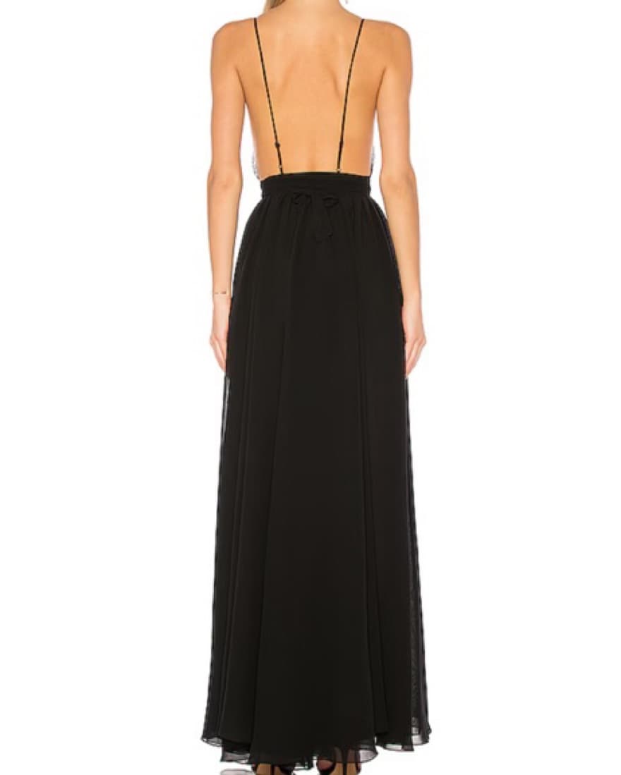 Michael Costello Black Lace Dress - Image 3