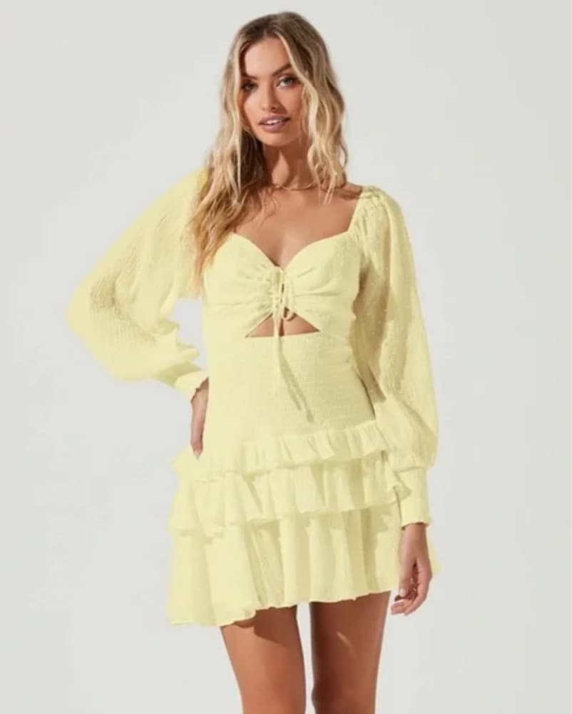 Yellow ASTR The Label Marietta Dress - Image 1
