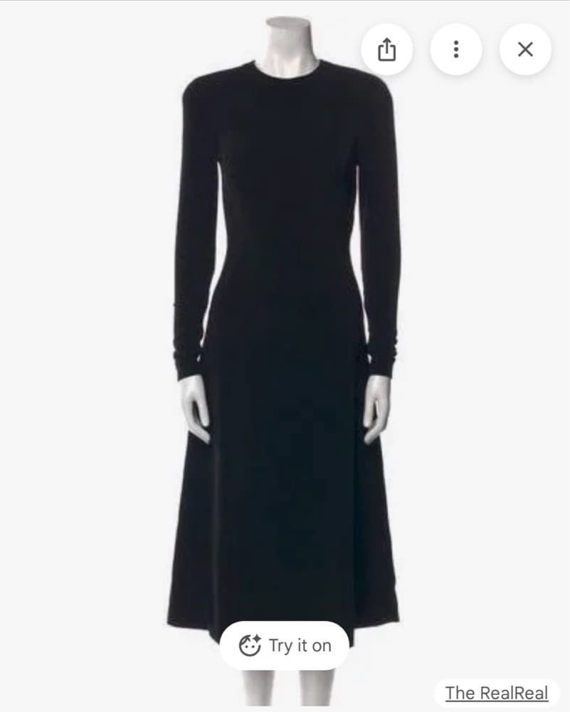 Balenciaga Elegant Black Maxi Dress - Image 2