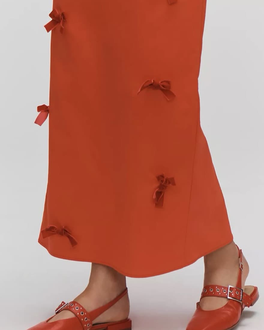 The Wolf Gang Amar Bow Midi Dress - Image 4
