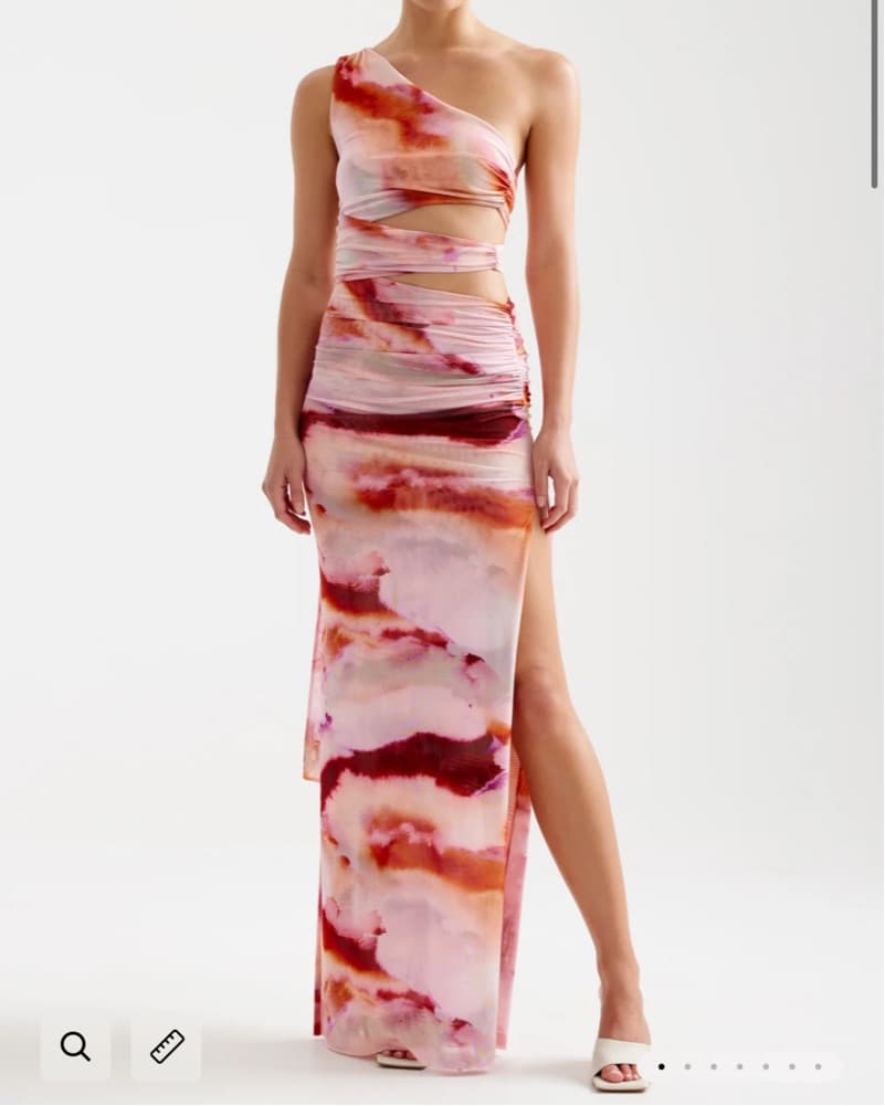 Pink Pattern Maxi Dress - Image 1