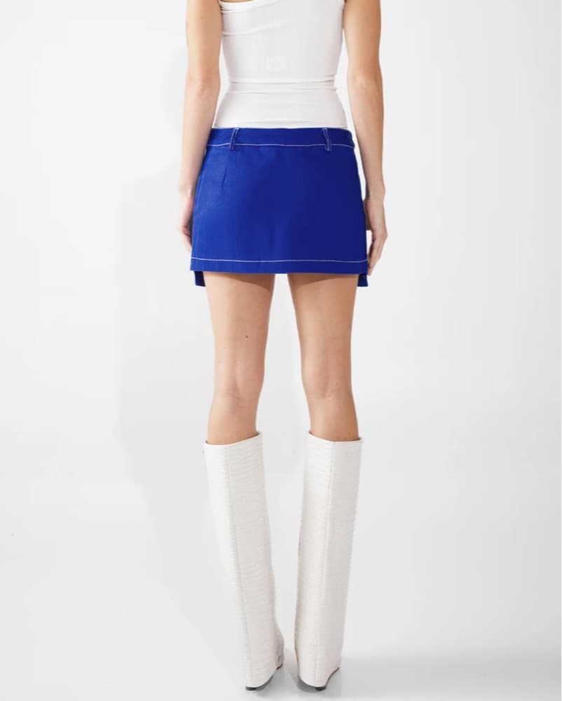 BY DYLN Blue Denim Micro Skirt  - Image 2