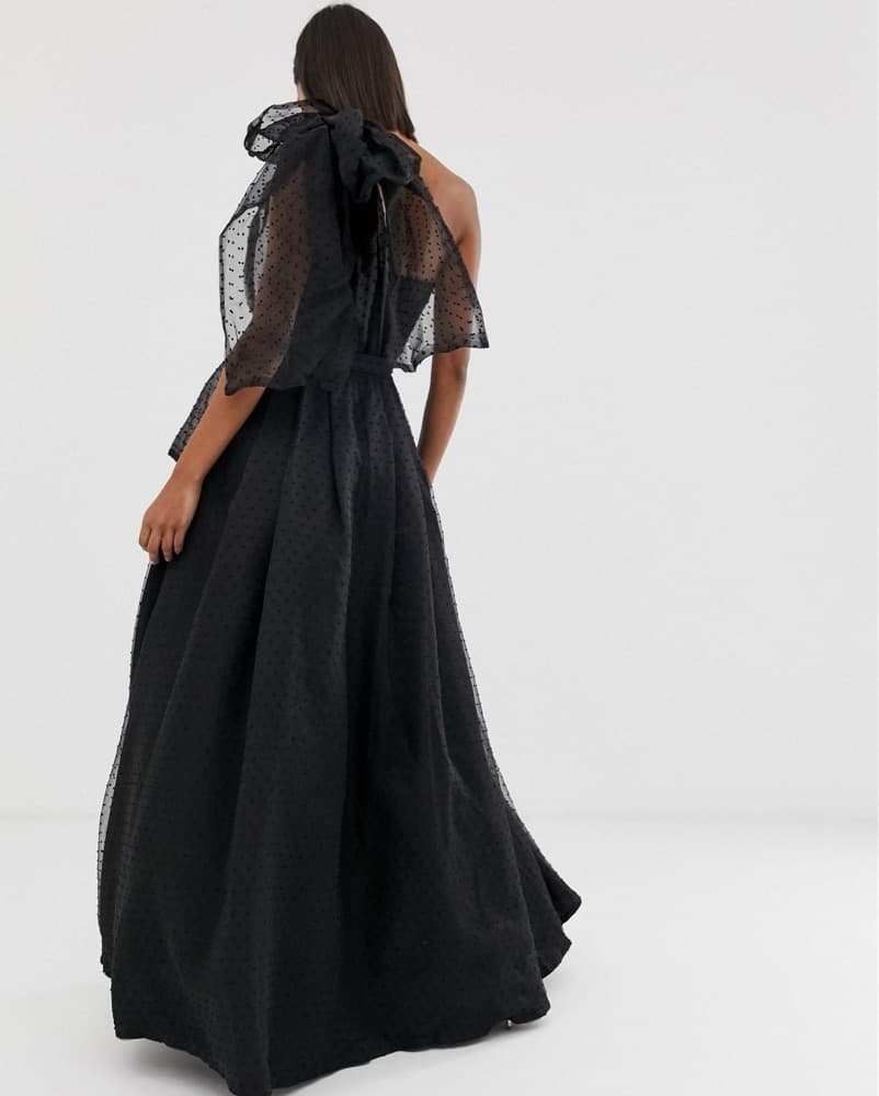 Bariano One Shoulder Maxi Dress In Black - Image 2