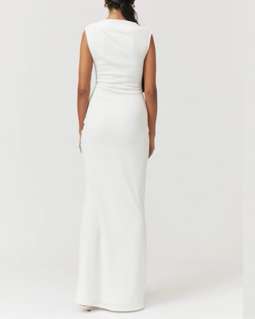 Suboo Jacqui Rouched Dress- White - Image 5