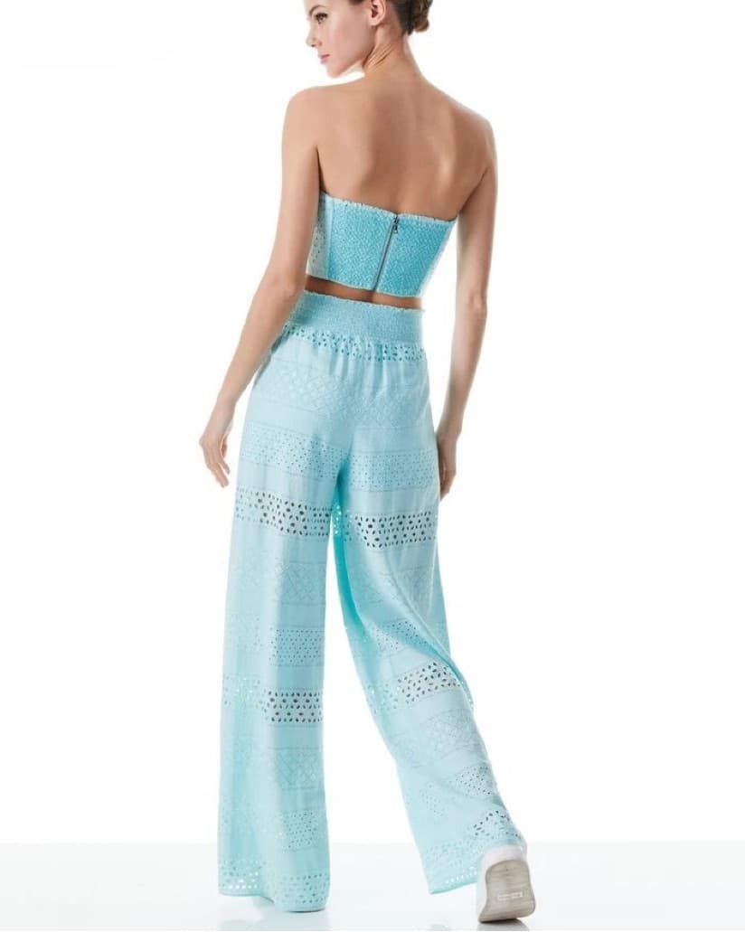 Alice + Olivia Blue Bandeau Top + Pants - Image 3