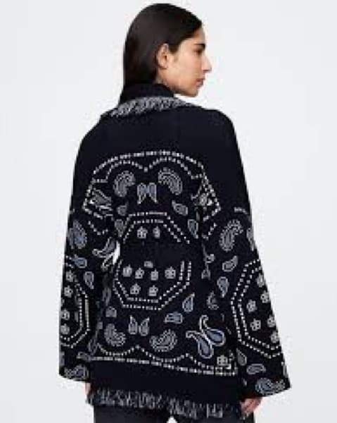 Gap Oversized Fringe Shawl Cardigan - Image 2