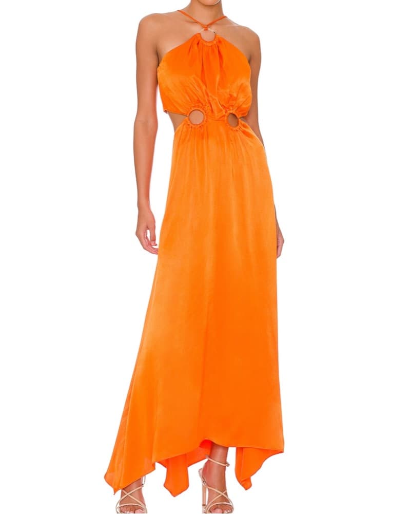 Bright Orange Elliatt Dress From Revolve - Image 1